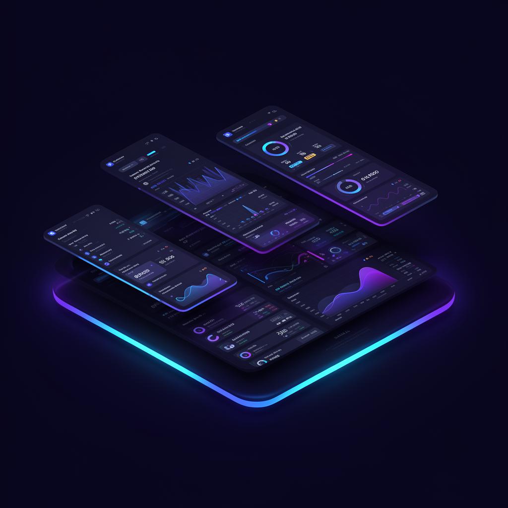 Mockup de dashboard moderno